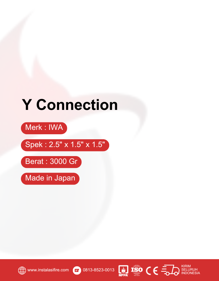 spesifikasi y connection hydrant merk IWA