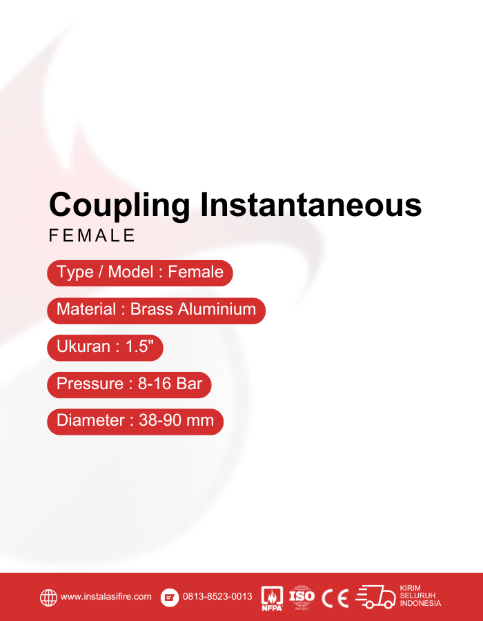 spesifikasi hydrant coupling instantaneous female