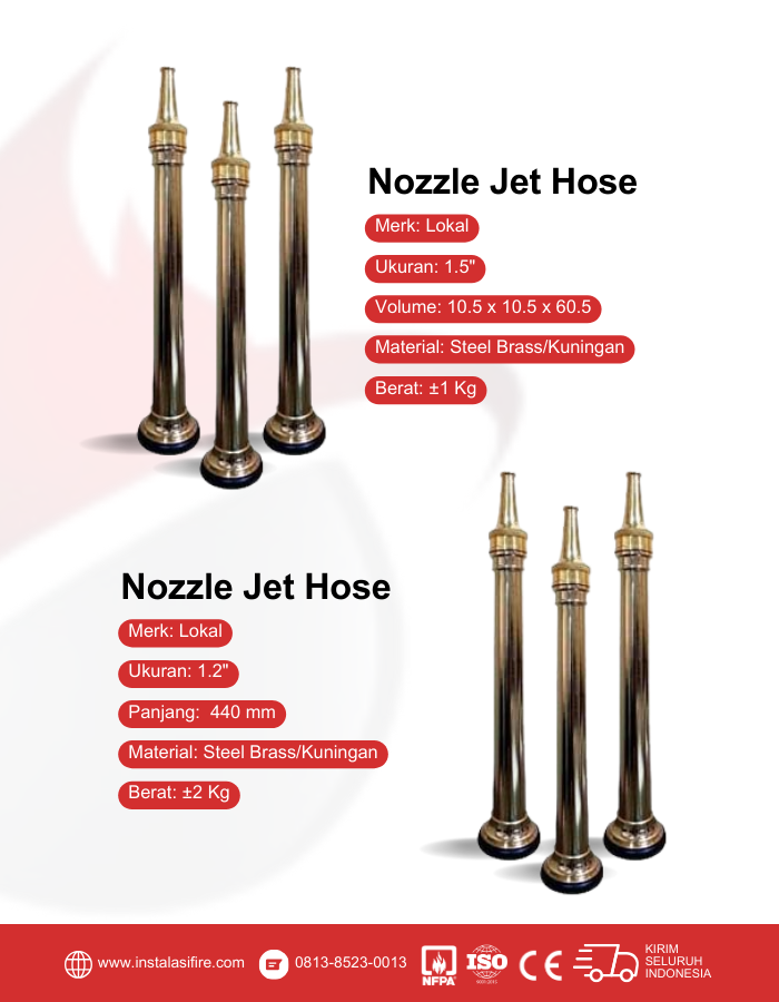 spesifikasi nozzle jet hose hydrant