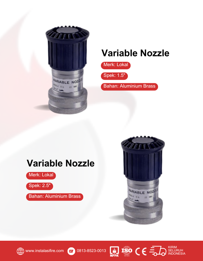 spesifikasi variable nozzle hydrant